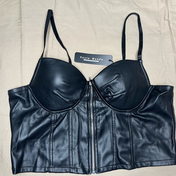 Haute Monde  Bustier Crop Top size  xl.    K - Picture 1 of 6